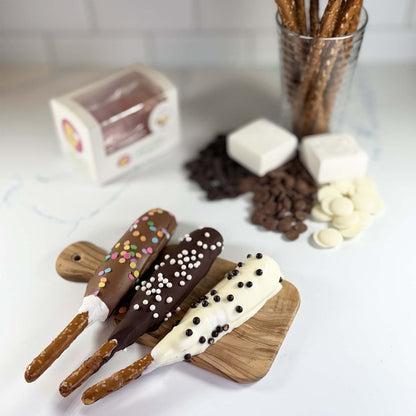 CHOCOLATE COVERED MARSHMALLOW PRETZELS image 1